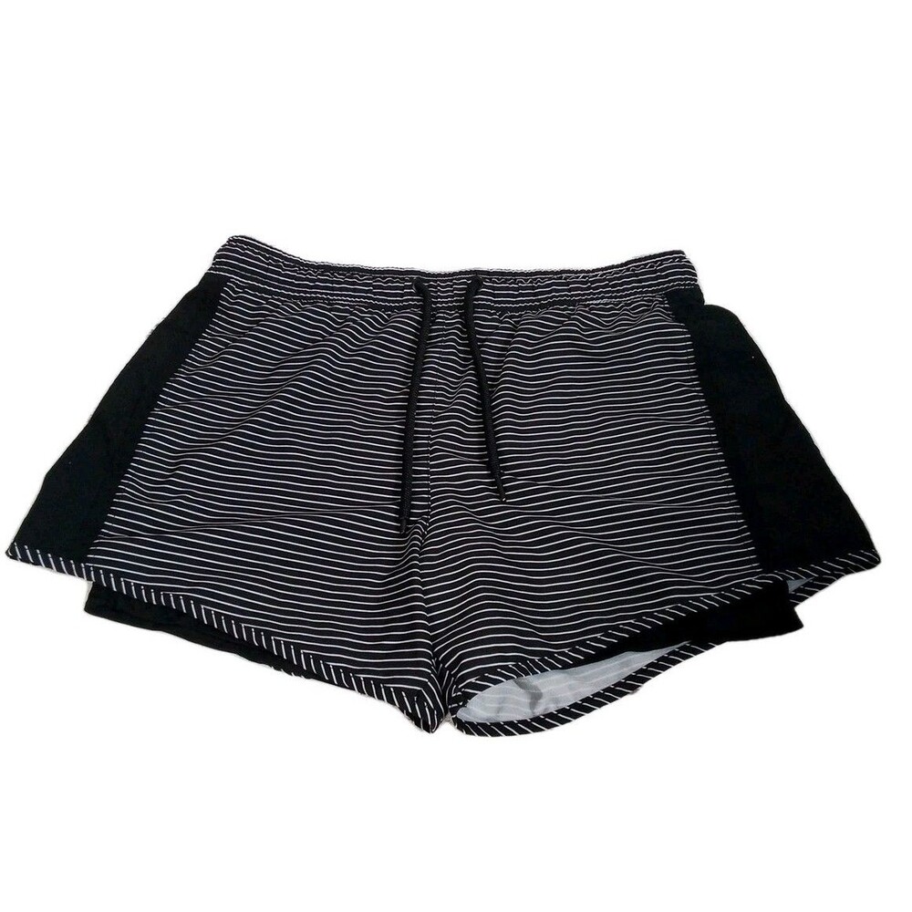 Tangerine Women's Shorts Black Striped Size‎ Large Inner Liner